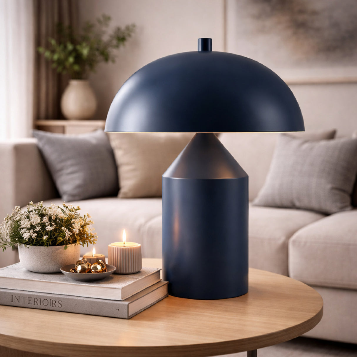 Modern European furniture - Metal Dome Table Lamp - www.oroa.com