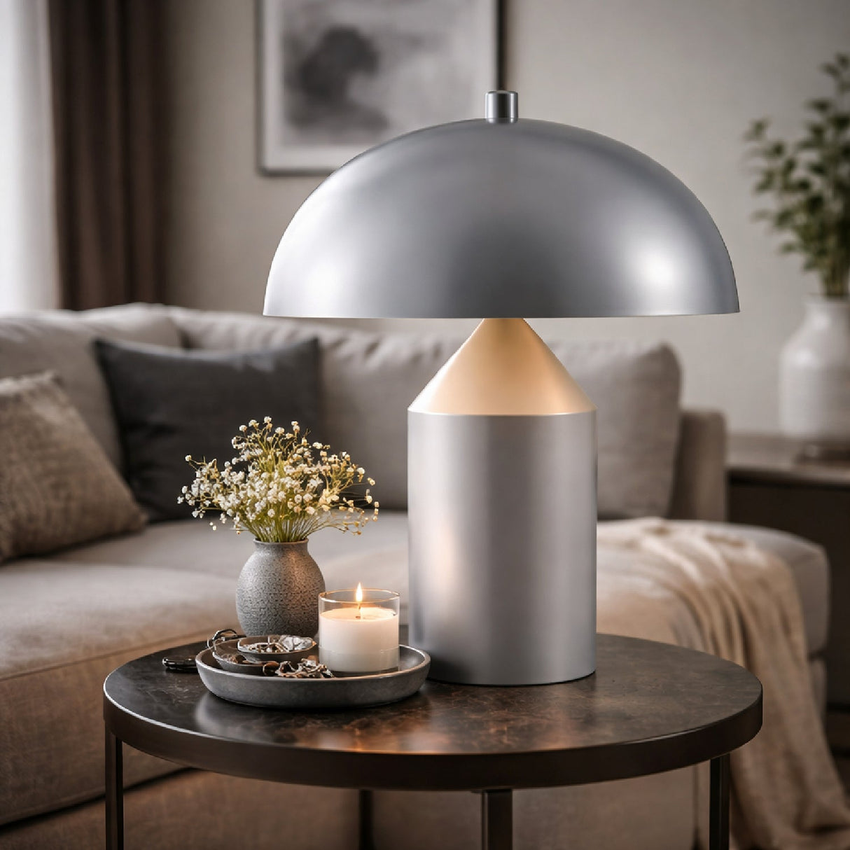 Modern European furniture - Metal Dome Table Lamp - www.oroa.com