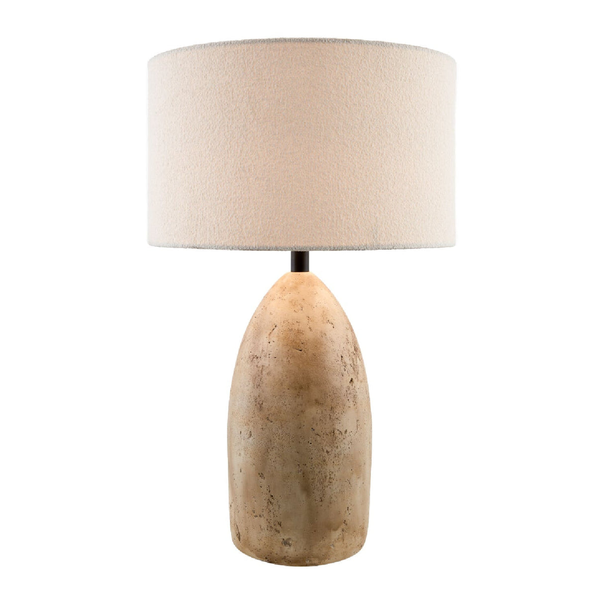 Modern European furniture - Beige Concrete Accent Table Lamp - www.oroa.com