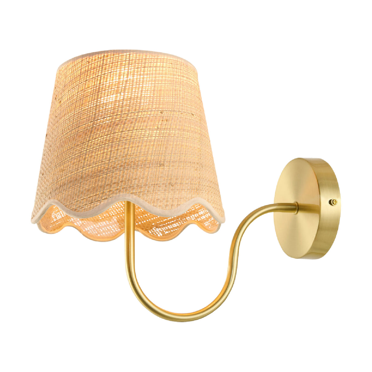 Modern European furniture - Scalloped Rattan Wall Lamp - www.oroa.com