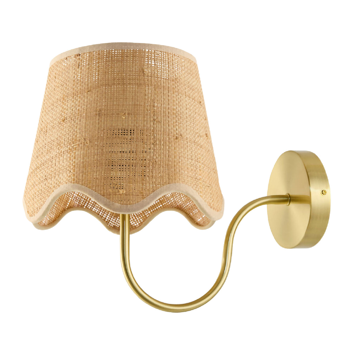 Modern European furniture - Scalloped Rattan Wall Lamp - www.oroa.com