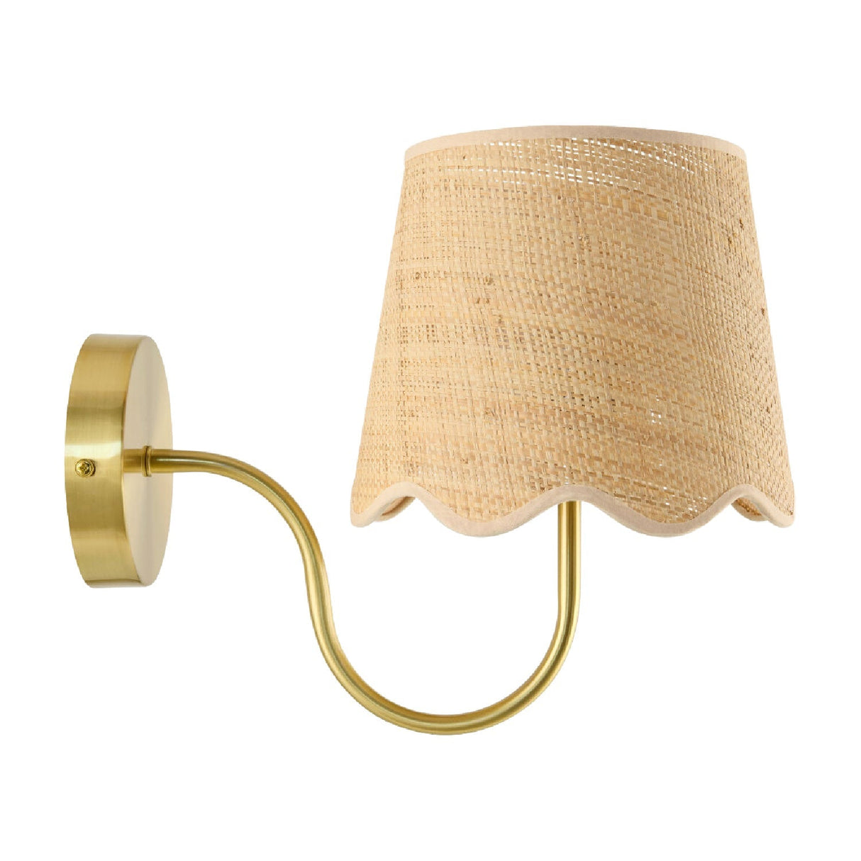 Modern European furniture - Scalloped Rattan Wall Lamp - www.oroa.com