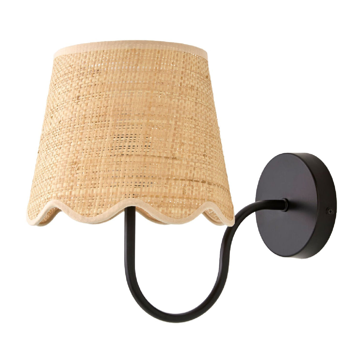 Modern European furniture - Scalloped Rattan Wall Lamp - www.oroa.com