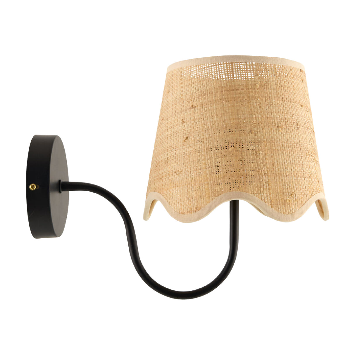 Modern European furniture - Scalloped Rattan Wall Lamp - www.oroa.com