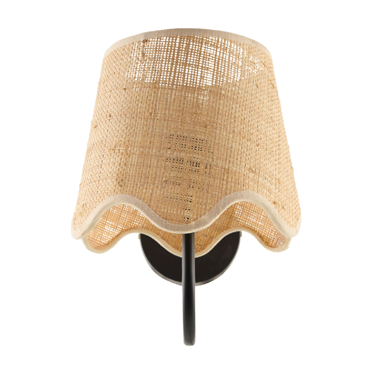 Modern European furniture - Scalloped Rattan Wall Lamp - www.oroa.com