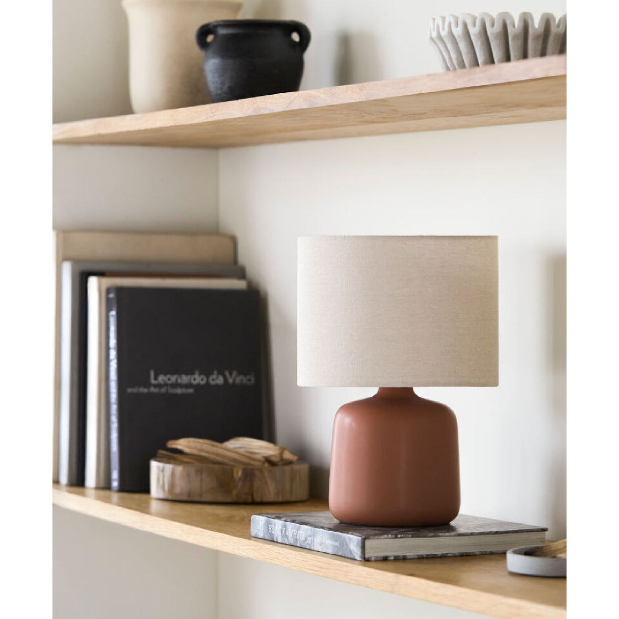 Modern European furniture - Beige Linen Ceramic Table Lamp S - www.oroa.com