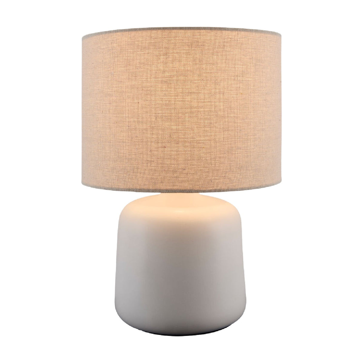 Modern European furniture - Beige Linen Ceramic Table Lamp S - www.oroa.com
