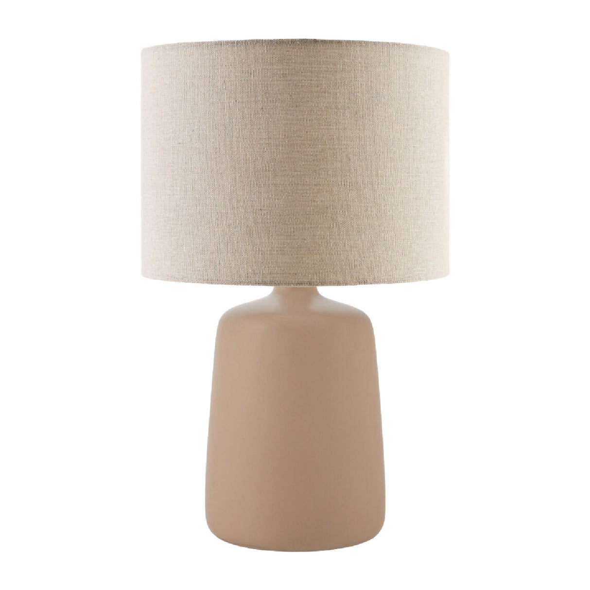 Modern European furniture - Beige Linen Ceramic Table Lamp L - www.oroa.com