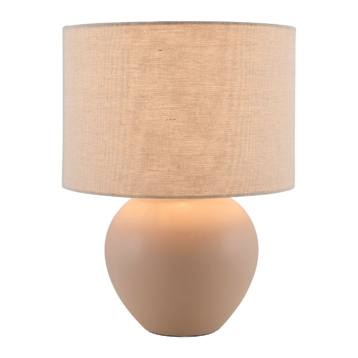 Modern European furniture - Rounded Ceramic Linen Table Lamp - www.oroa.com