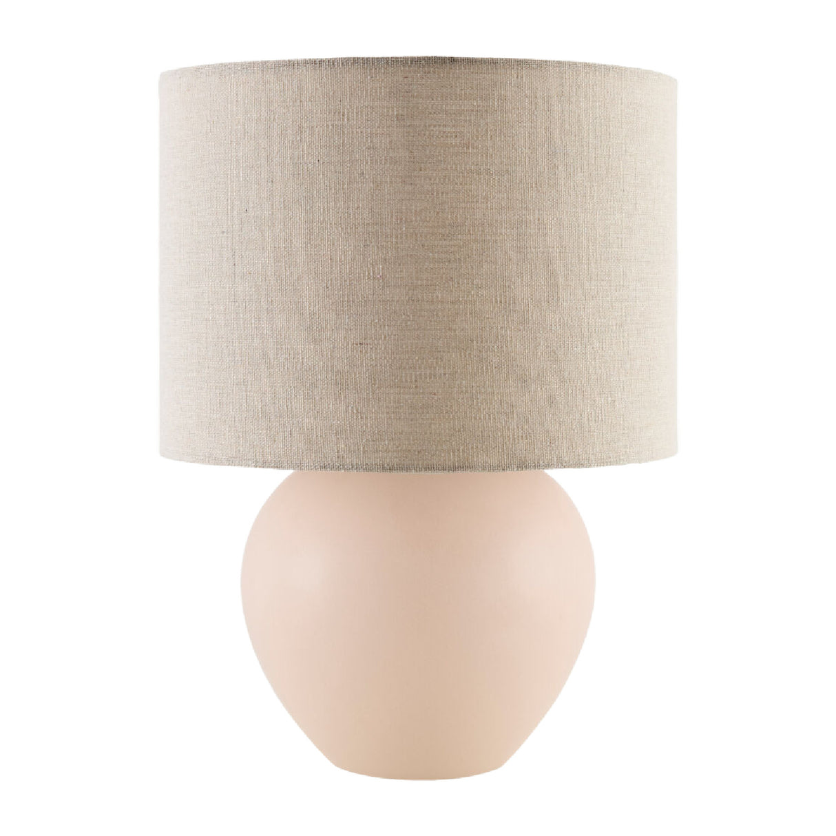 Rounded Ceramic Linen Table Lamp | Oroa.com