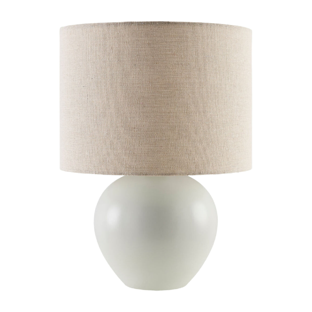 Modern European furniture - Rounded Ceramic Linen Table Lamp - www.oroa.com