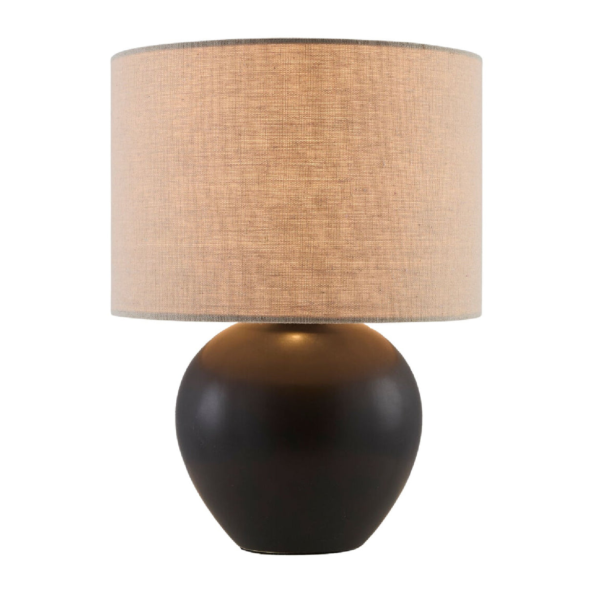 Modern European furniture - Rounded Ceramic Linen Table Lamp - www.oroa.com
