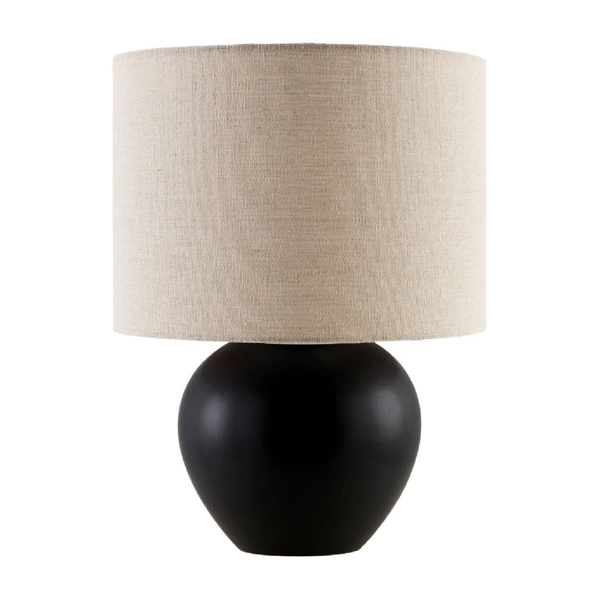 Modern European furniture - Rounded Ceramic Linen Table Lamp - www.oroa.com