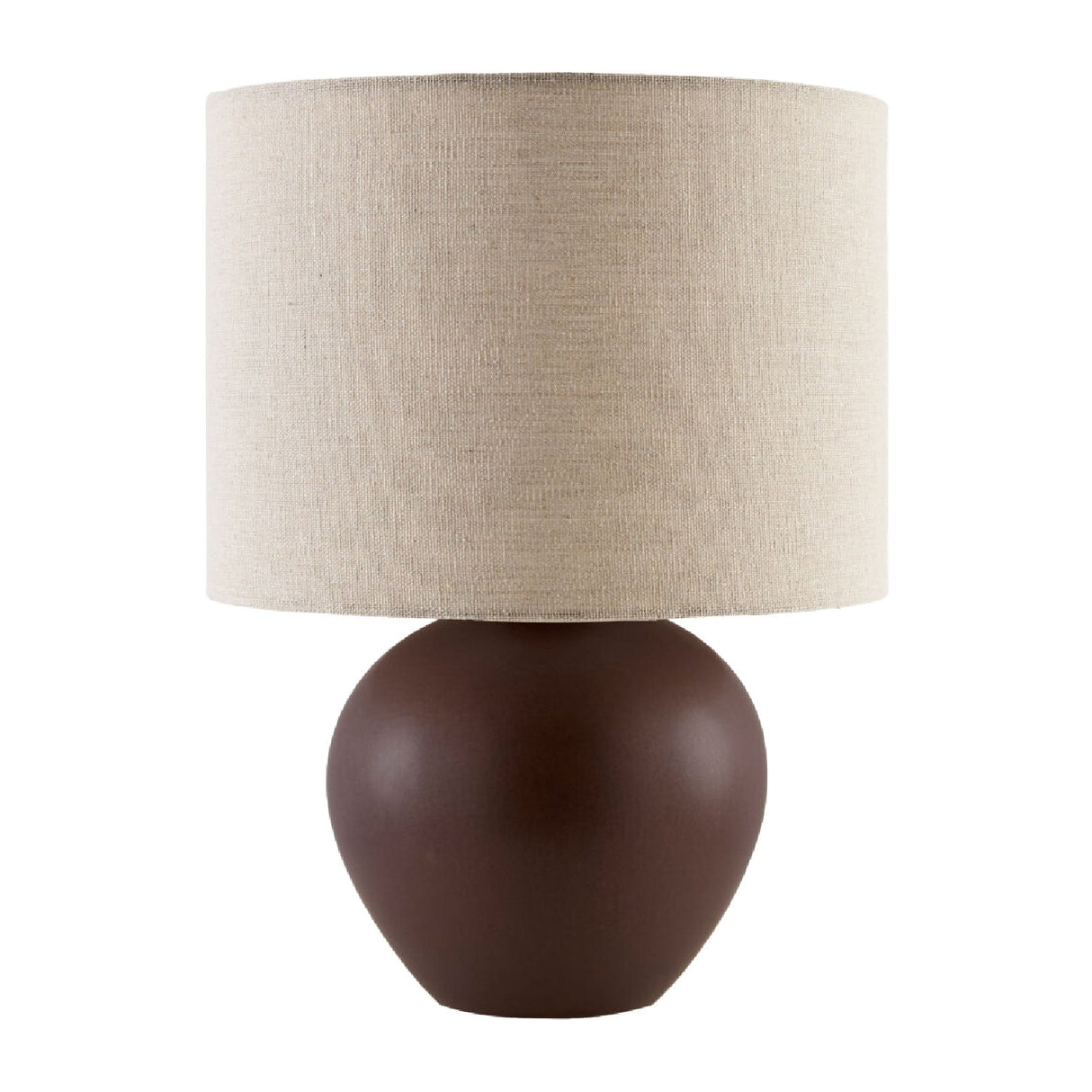 Modern European furniture - Rounded Ceramic Linen Table Lamp - www.oroa.com