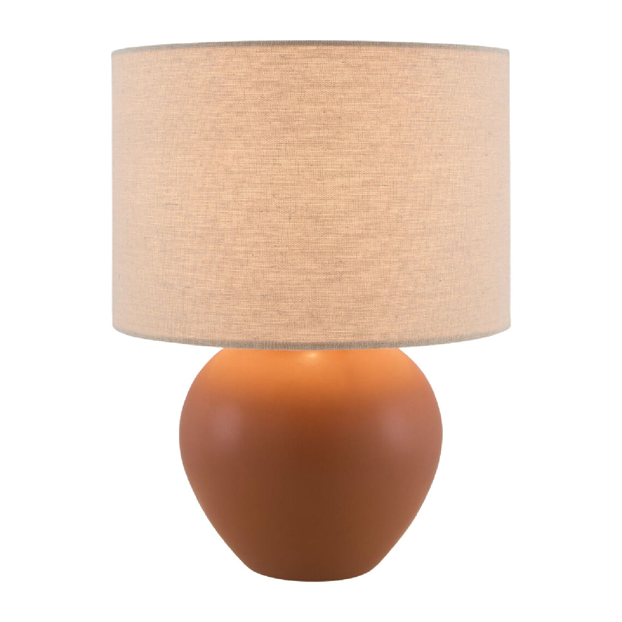 Modern European furniture - Rounded Ceramic Linen Table Lamp - www.oroa.com