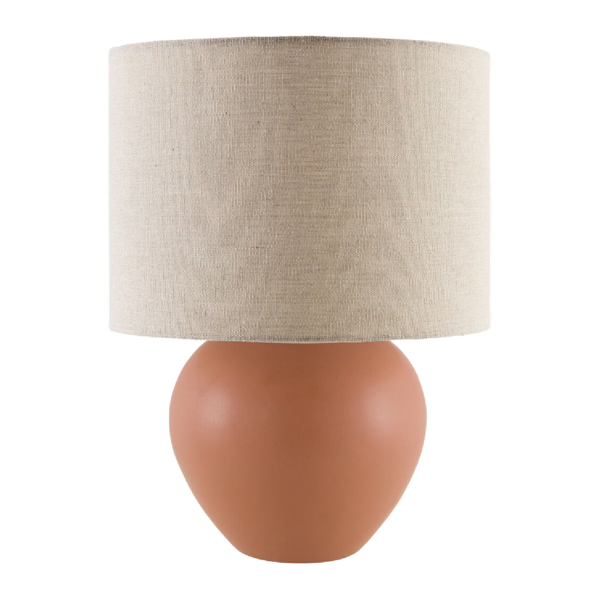 Modern European furniture - Rounded Ceramic Linen Table Lamp - www.oroa.com