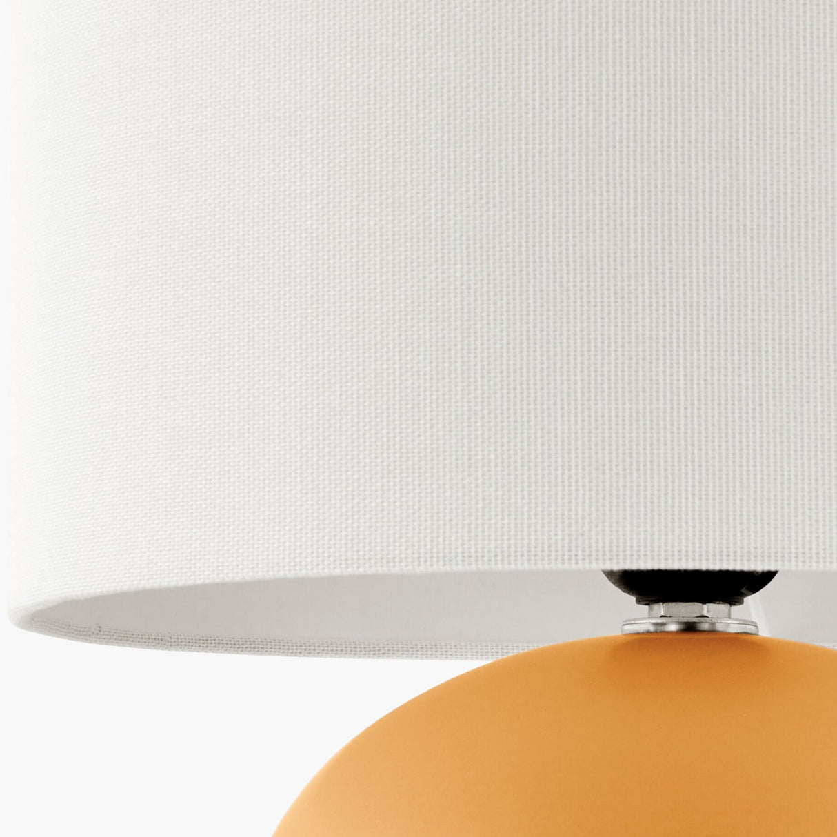 Modern European furniture - White Linen Ceramic Table Lamp - www.oroa.com