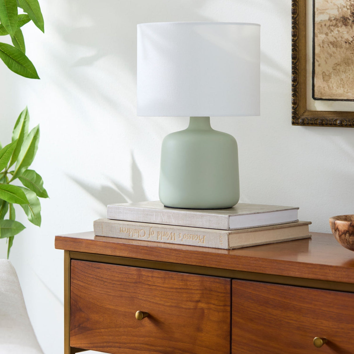 Modern European furniture - White Jute Ceramic Table Lamp - www.oroa.com