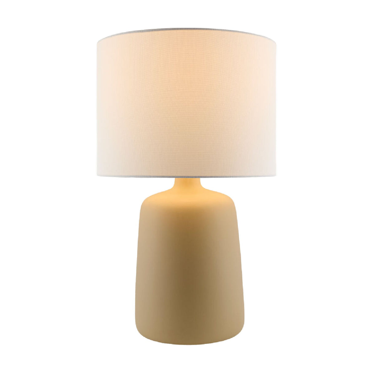 Modern European furniture - Ceramic White Linen Table Lamp - www.oroa.com