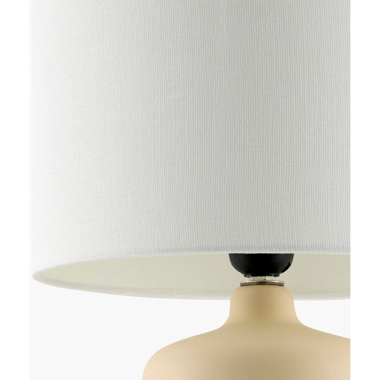 Modern European furniture - Ceramic White Linen Table Lamp - www.oroa.com
