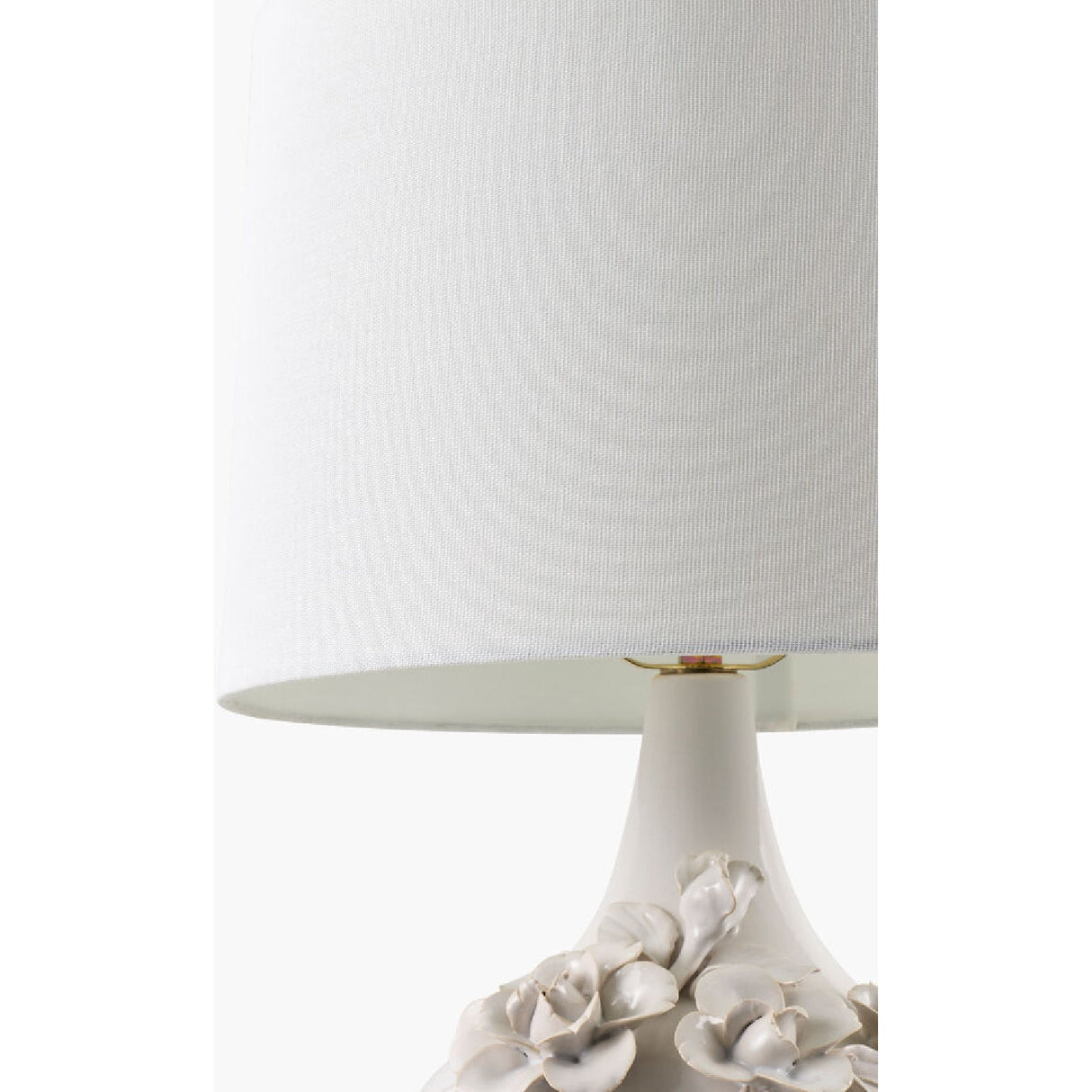 Modern European furniture - Glazed Cream Ceramic Table Lamp - www.oroa.com