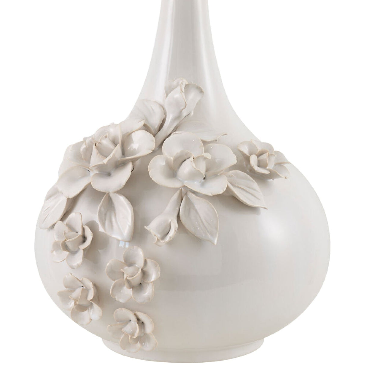 Modern European furniture - Glazed Cream Ceramic Table Lamp - www.oroa.com
