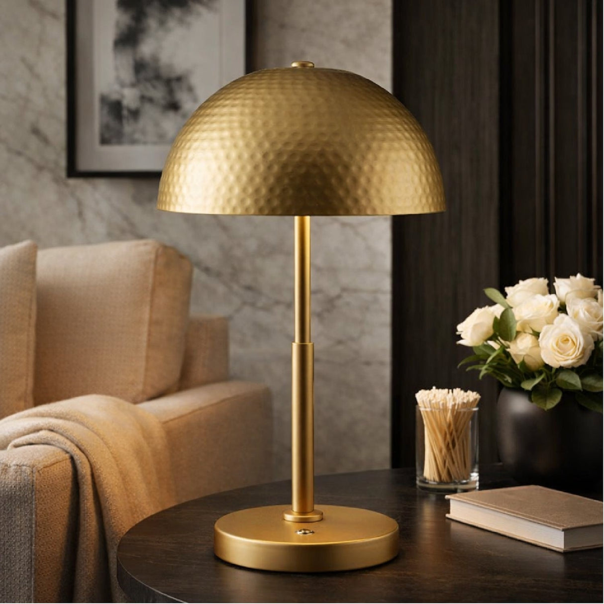 Modern European furniture - Metal Dome Accent Table Lamp - www.oroa.com
