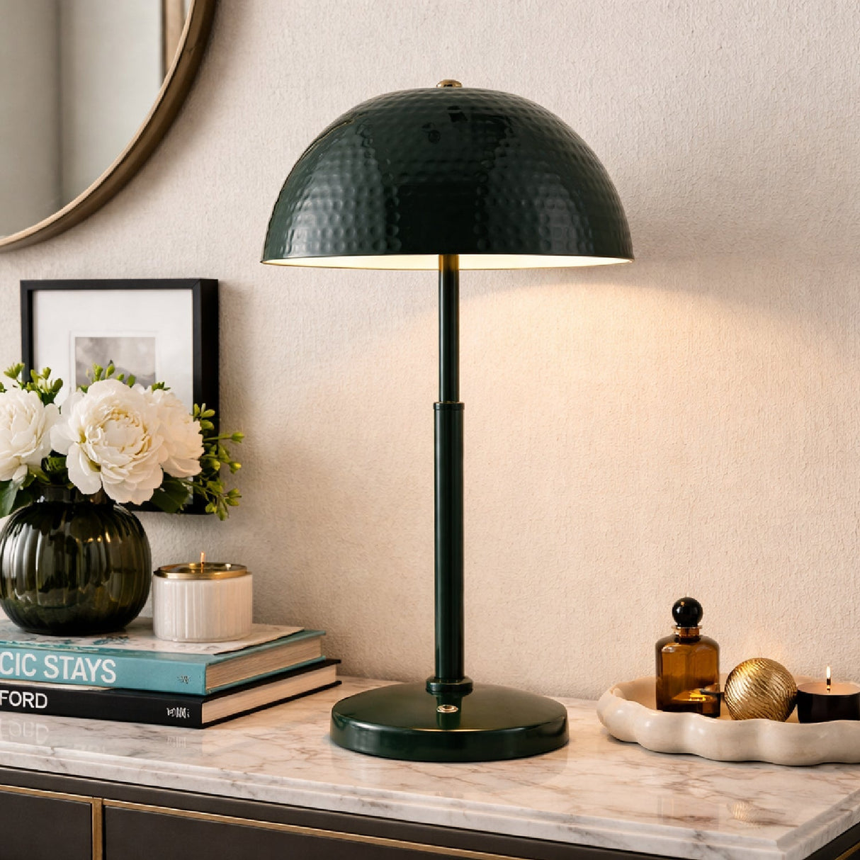 Modern European furniture - Metal Dome Accent Table Lamp - www.oroa.com