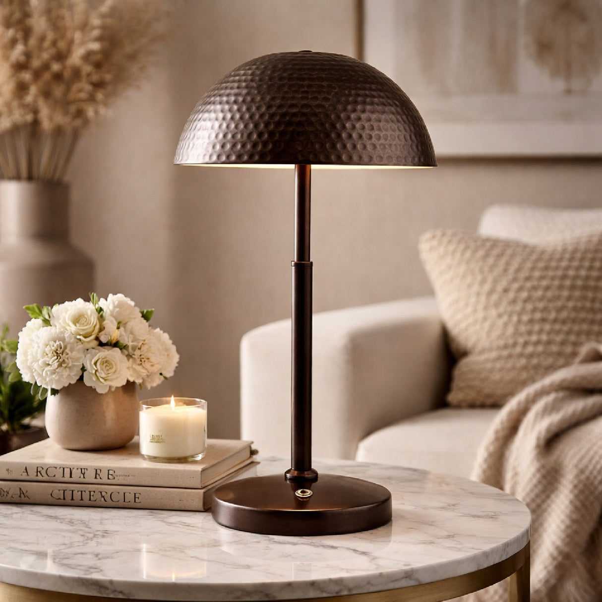 Modern European furniture - Metal Dome Accent Table Lamp - www.oroa.com