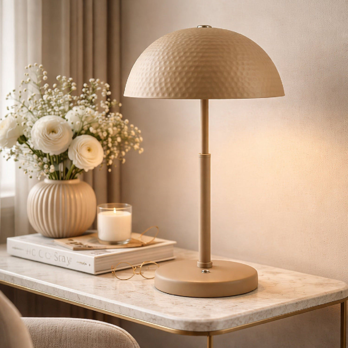 Modern European furniture - Metal Dome Accent Table Lamp - www.oroa.com
