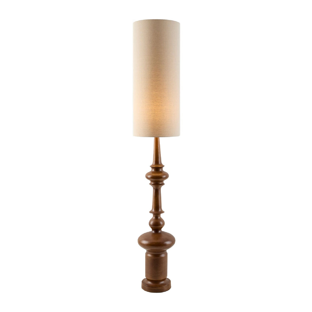 Modern European furniture - Cylindrical Linen Shade Floor Lamp - www.oroa.com