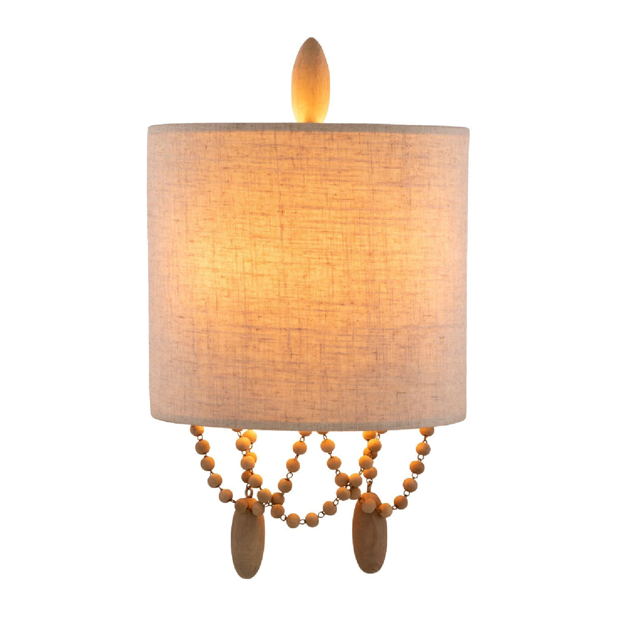 Modern European furniture - Beige Linen Beaded Wall Lamp - www.oroa.com