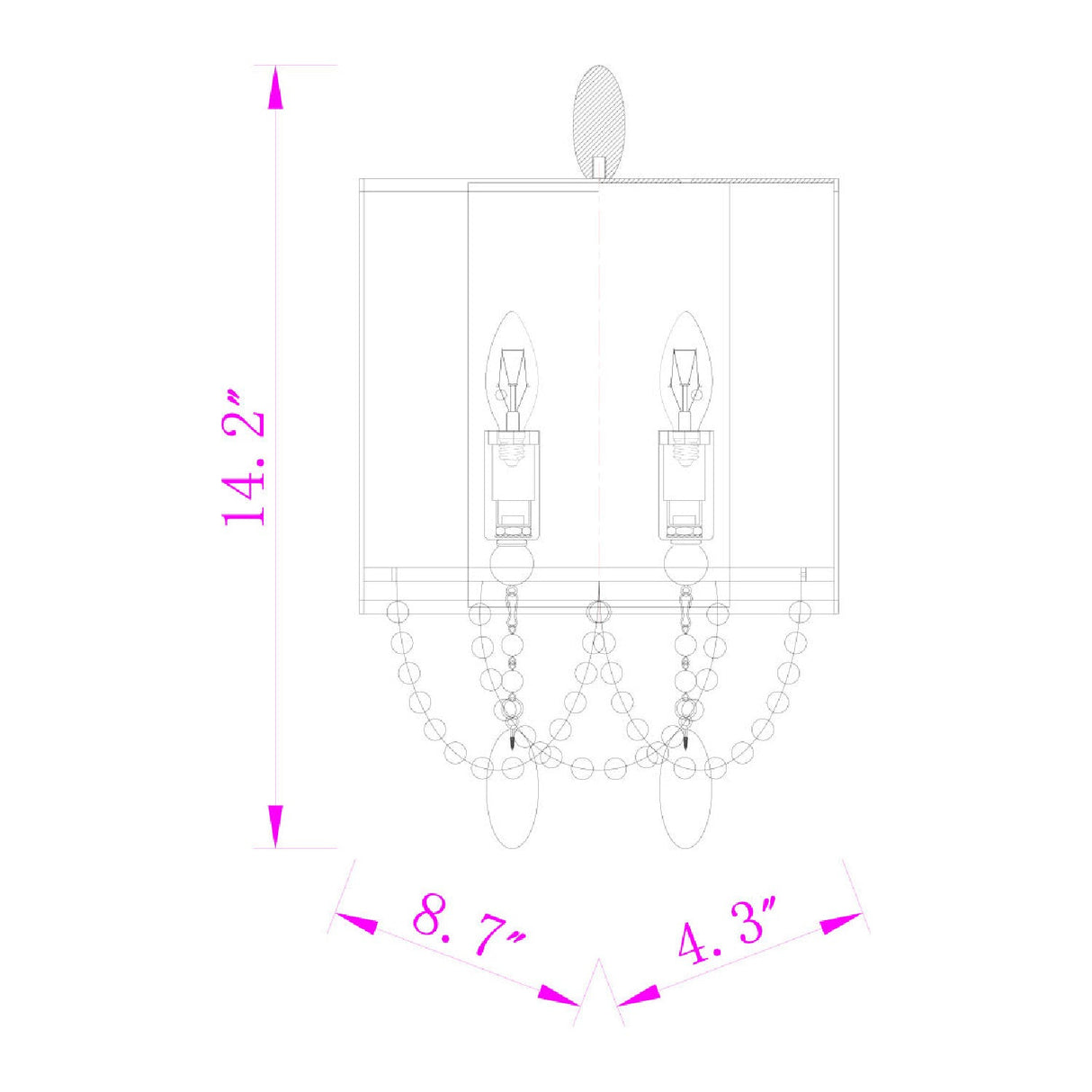 Modern European furniture - Beige Linen Beaded Wall Lamp - www.oroa.com
