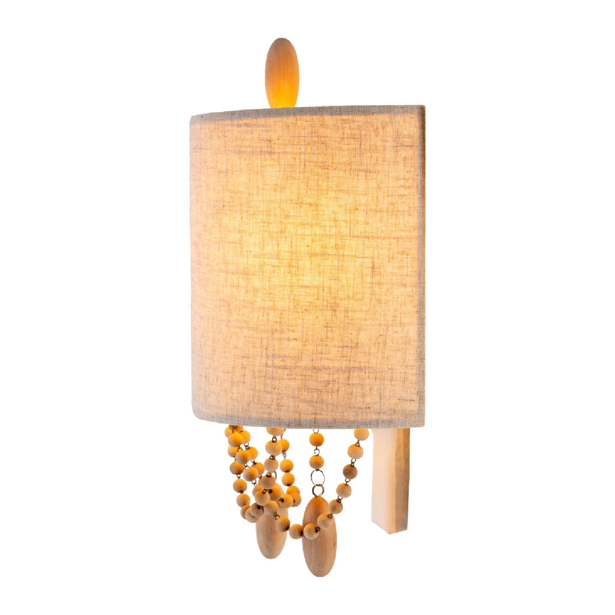 Modern European furniture - Beige Linen Beaded Wall Lamp - www.oroa.com