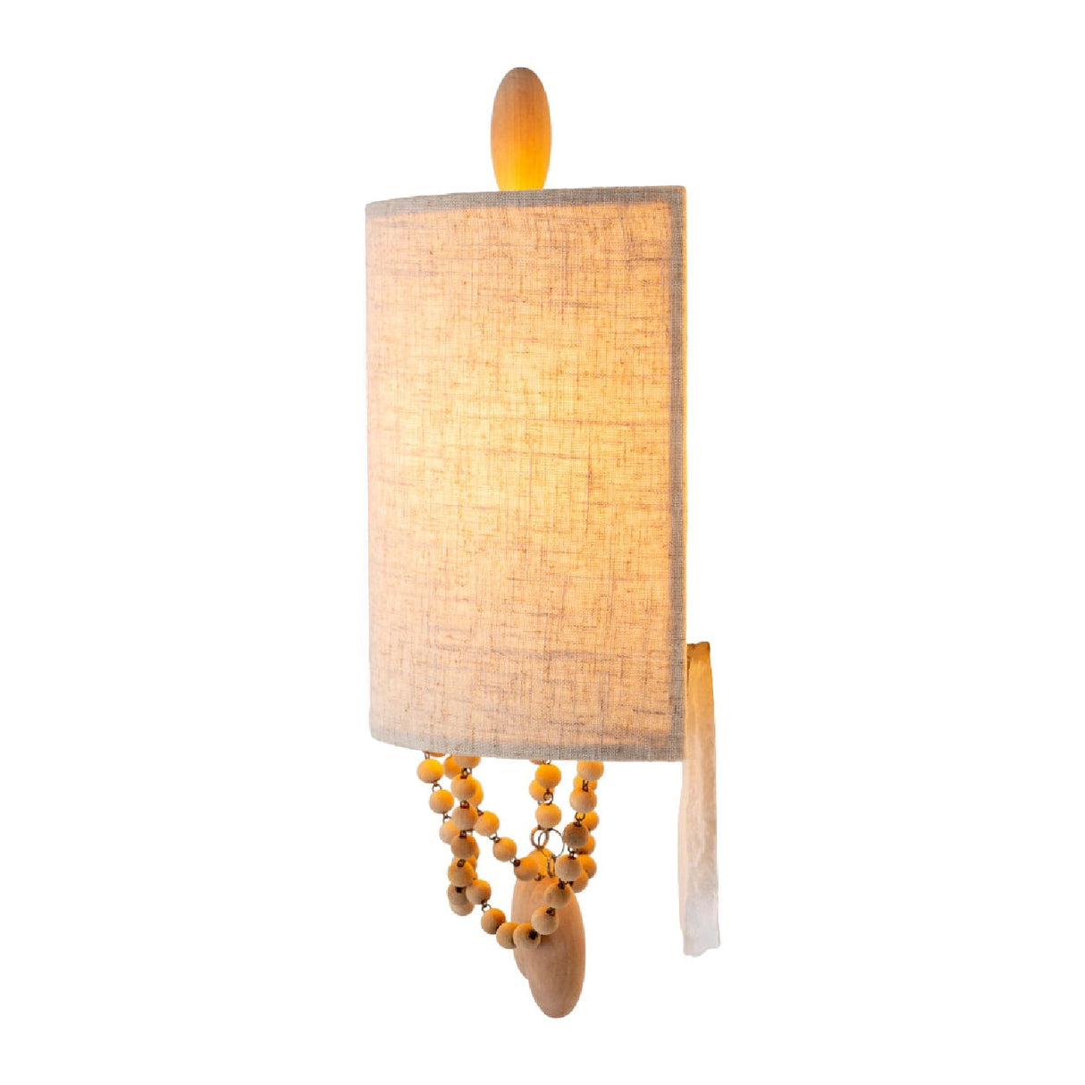 Modern European furniture - Beige Linen Beaded Wall Lamp - www.oroa.com