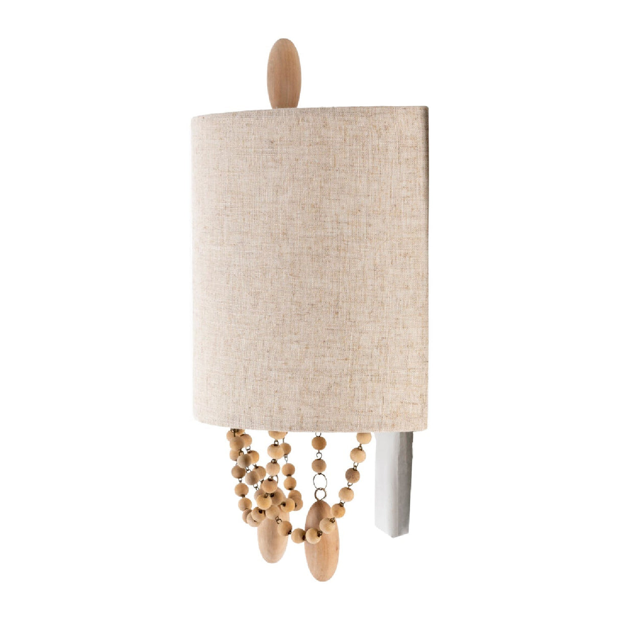 Modern European furniture - Beige Linen Beaded Wall Lamp - www.oroa.com