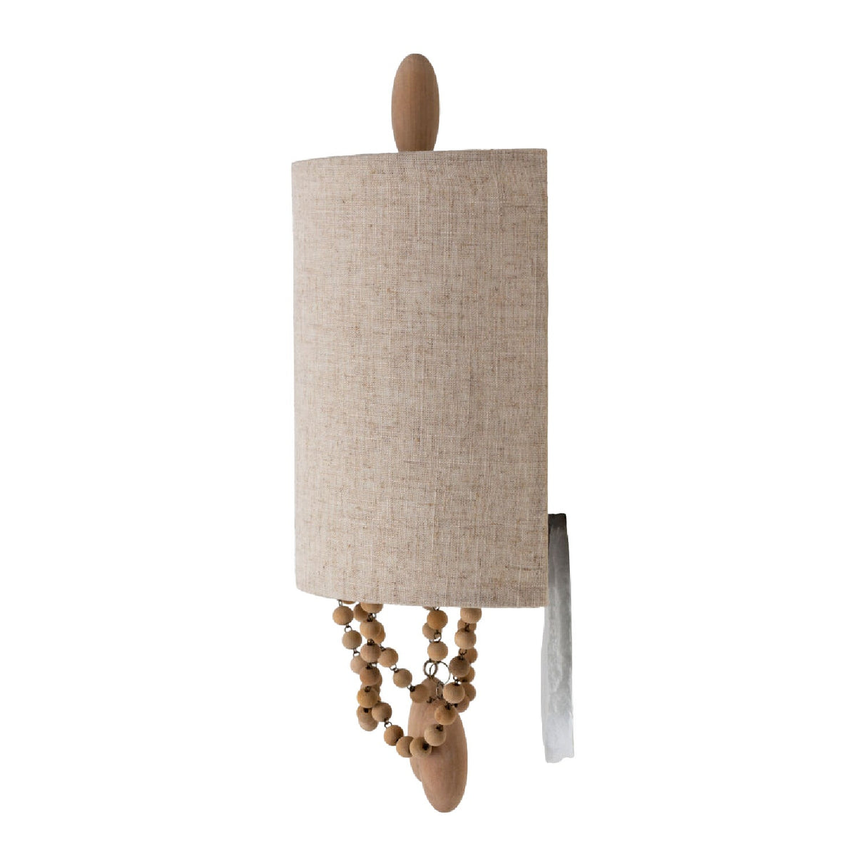 Modern European furniture - Beige Linen Beaded Wall Lamp - www.oroa.com