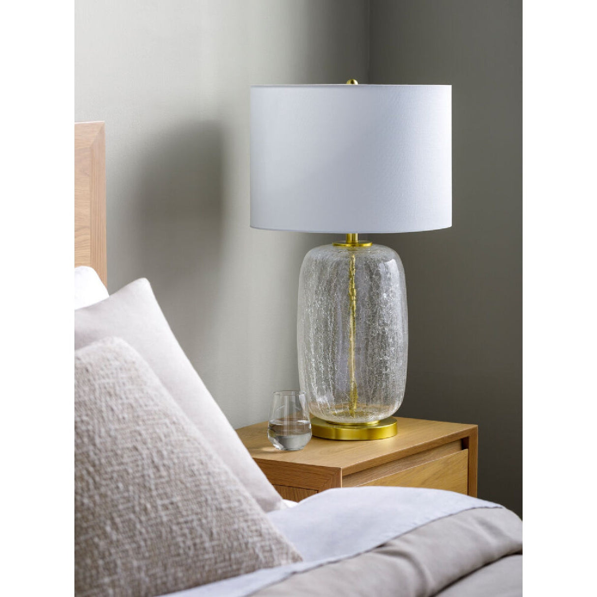 Modern European furniture - Crackle Clear Glass Table Lamp - www.oroa.com