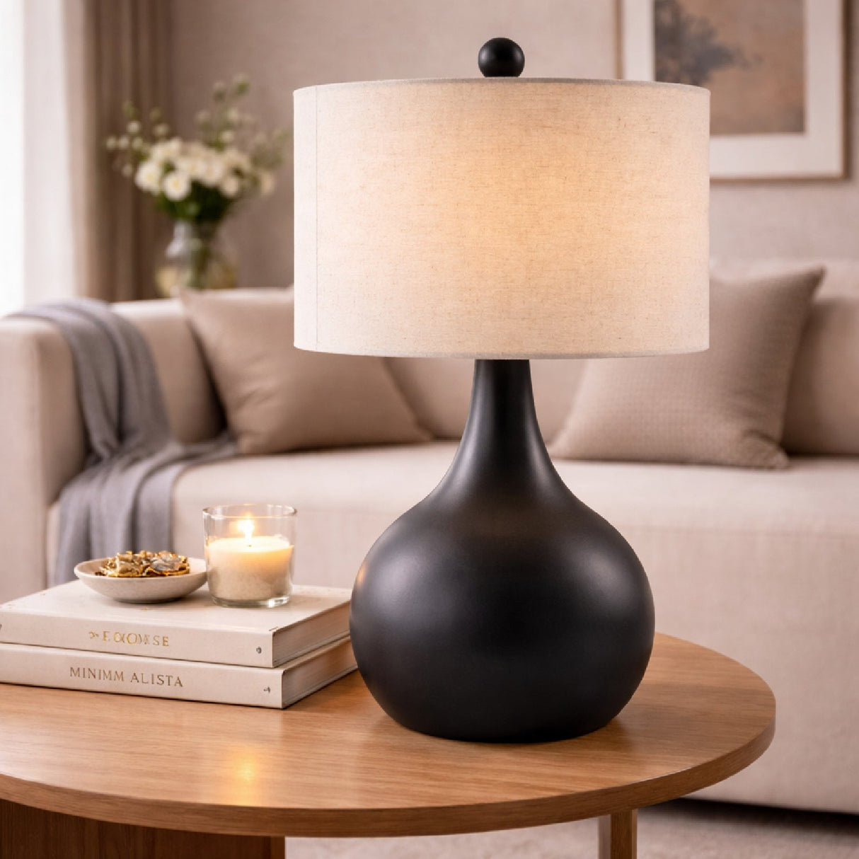 Modern European furniture - Ceramic Vase-Inspired Table Lamp - www.oroa.com