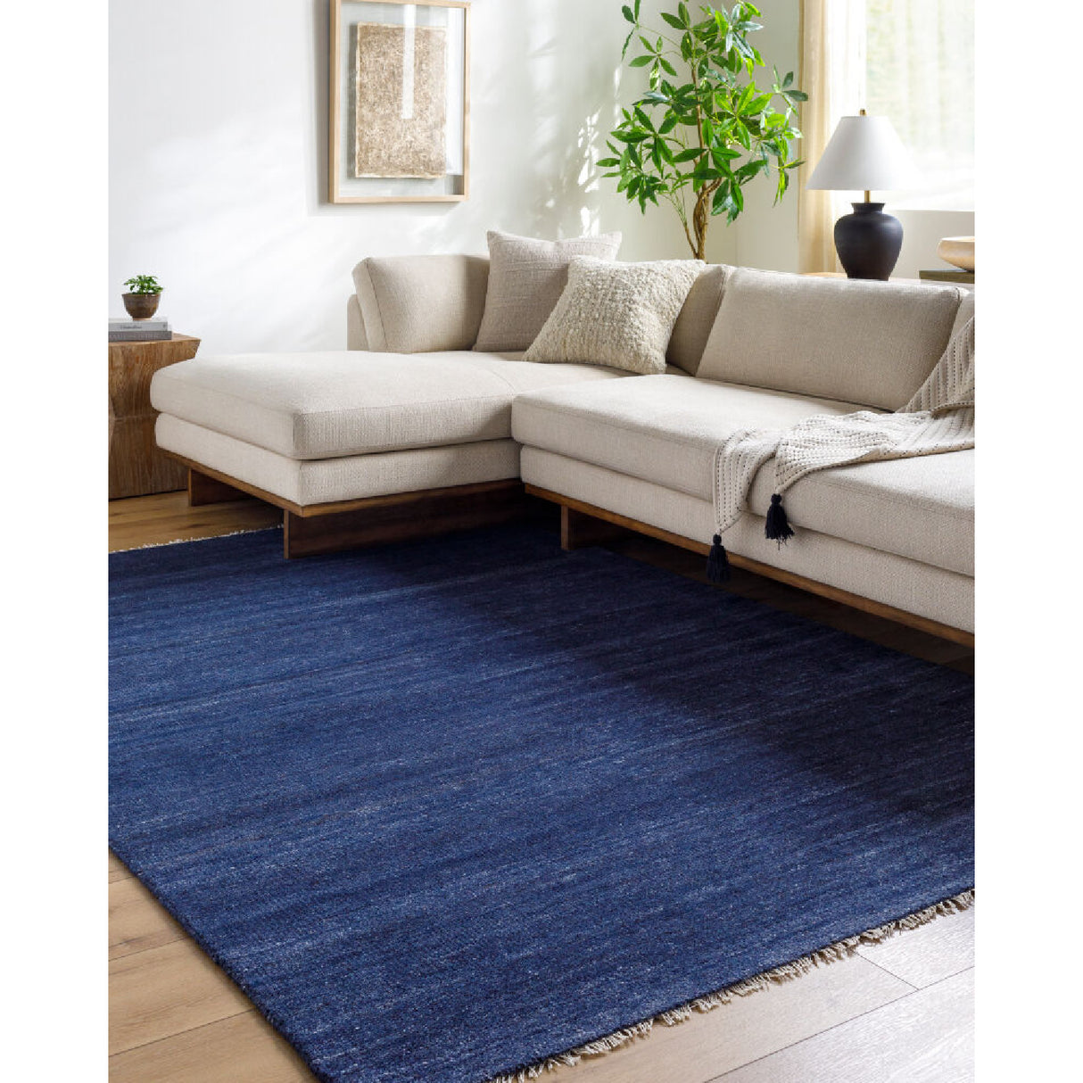 Modern European furniture - Hand-Knotted Wool Fringed Square Carpet - www.oroa.com