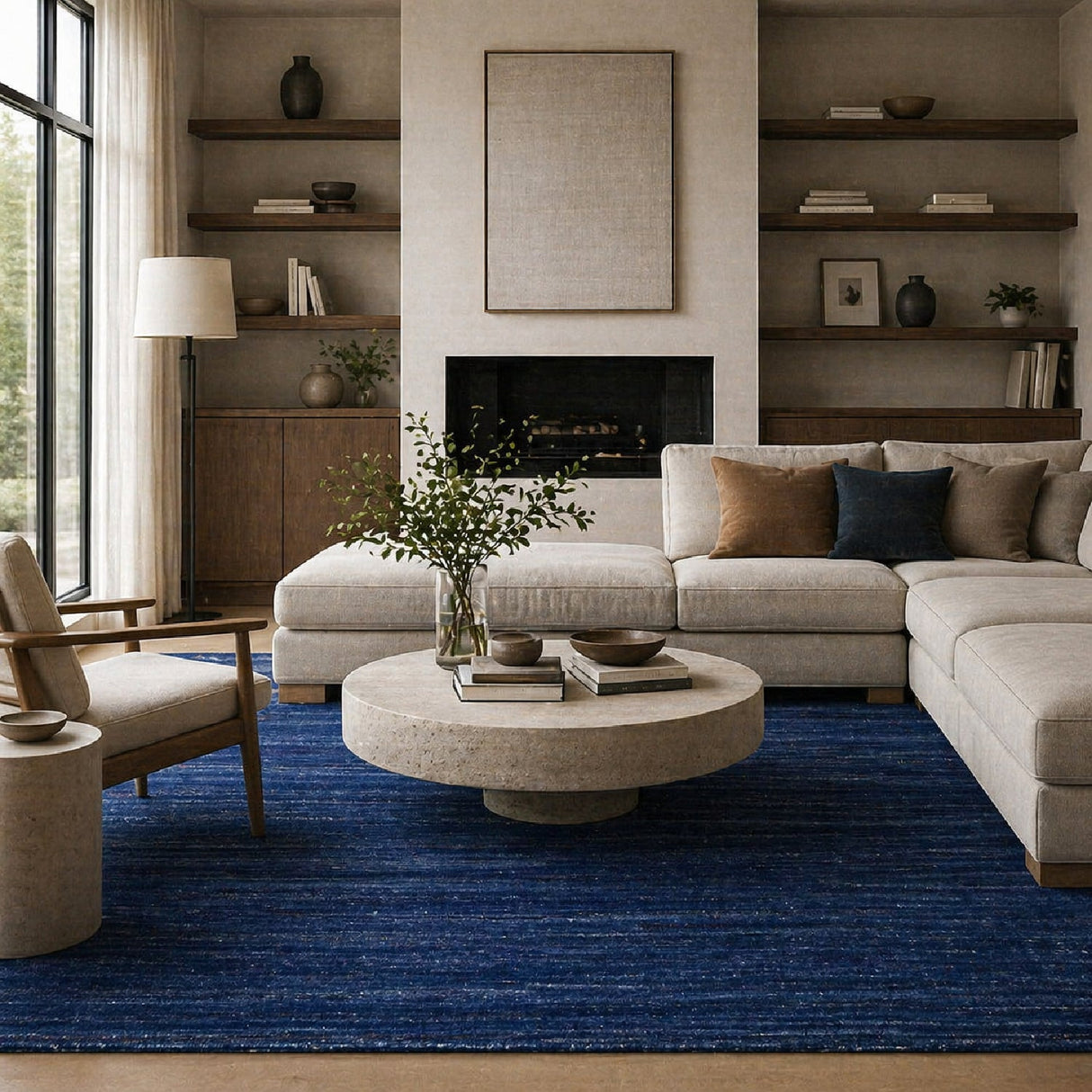Modern European furniture - Hand-Knotted Wool Fringed Carpet - www.oroa.com