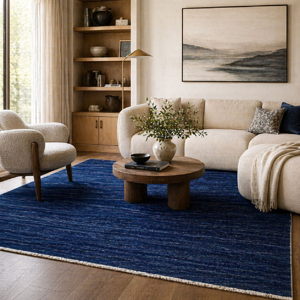 Modern European furniture - Hand-Knotted Wool Fringed Carpet - www.oroa.com
