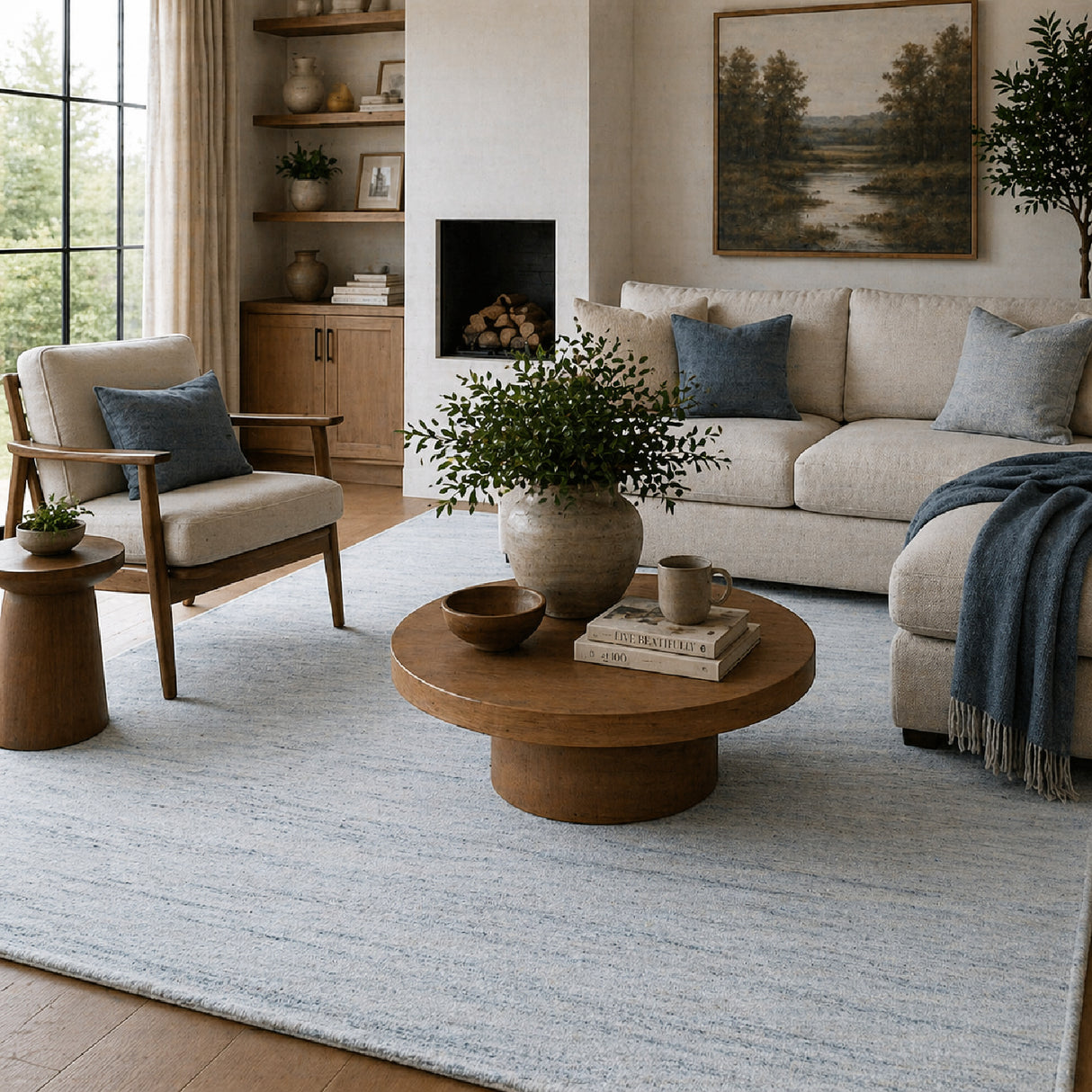 Modern European furniture - Hand-Knotted Wool Fringed Carpet - www.oroa.com