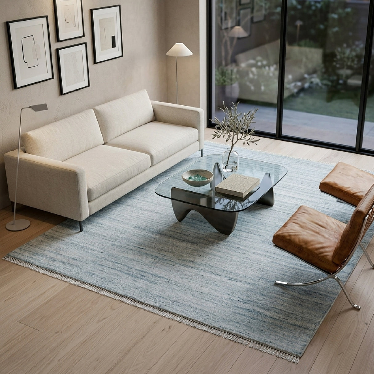 Modern European furniture - Hand-Knotted Wool Fringed Carpet - www.oroa.com