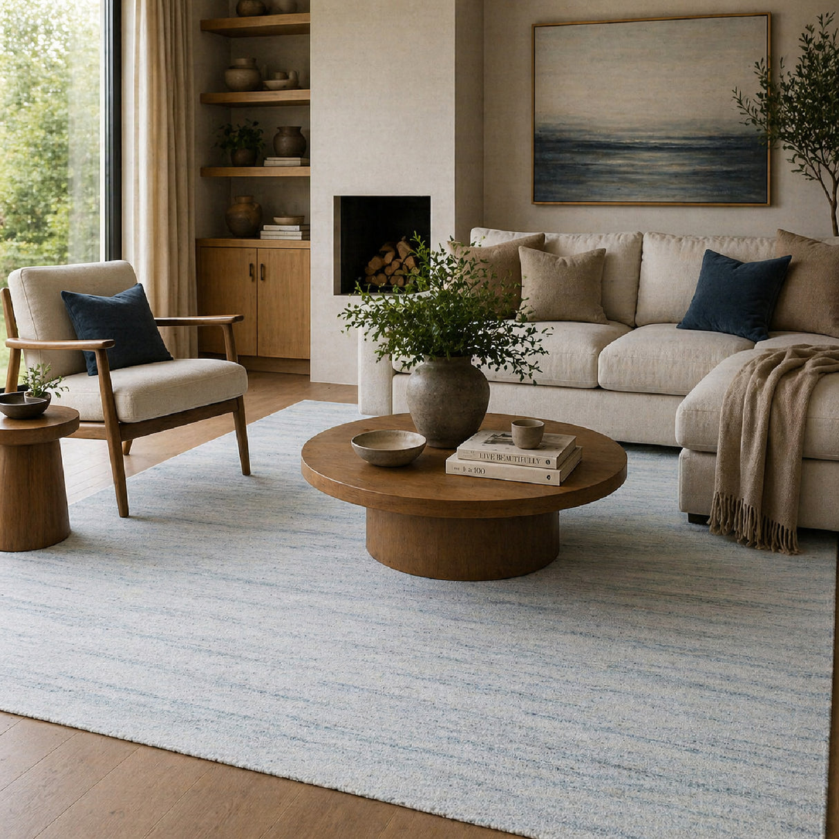 Modern European furniture - Hand-Knotted Wool Fringed Carpet - www.oroa.com