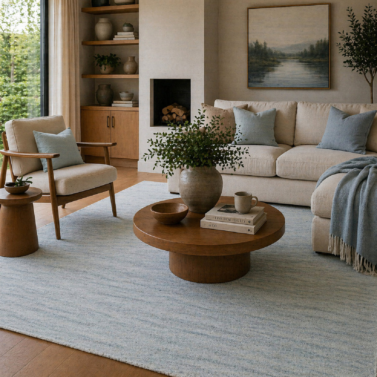 Modern European furniture - Hand-Knotted Wool Fringed Carpet - www.oroa.com