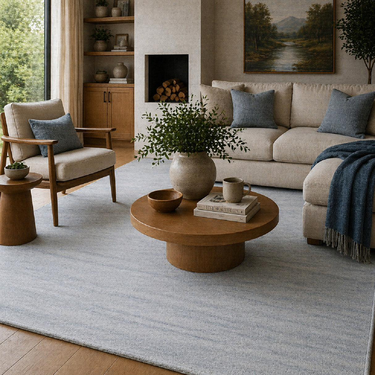 Modern European furniture - Hand-Knotted Wool Fringed Carpet - www.oroa.com