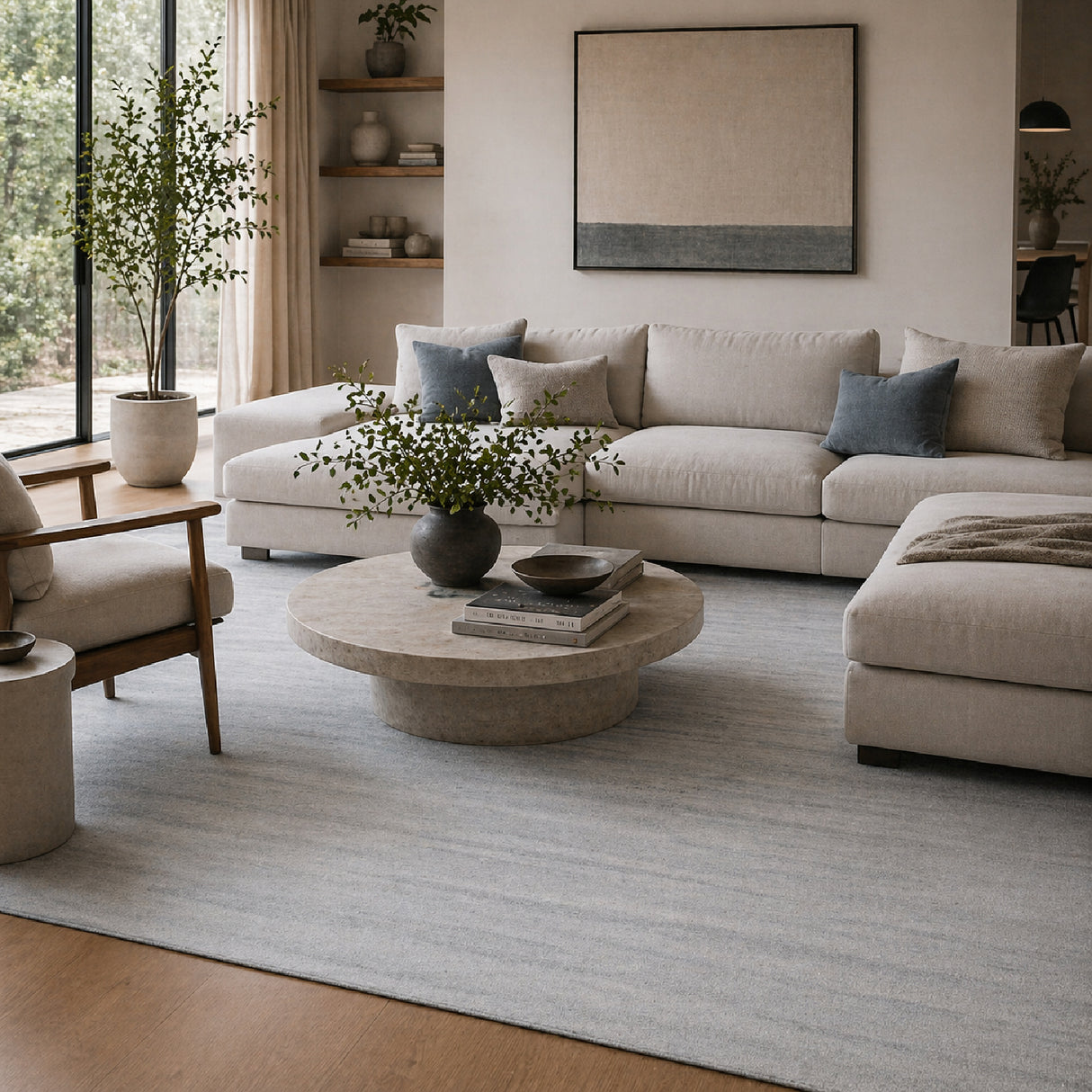Modern European furniture - Hand-Knotted Wool Fringed Carpet - www.oroa.com
