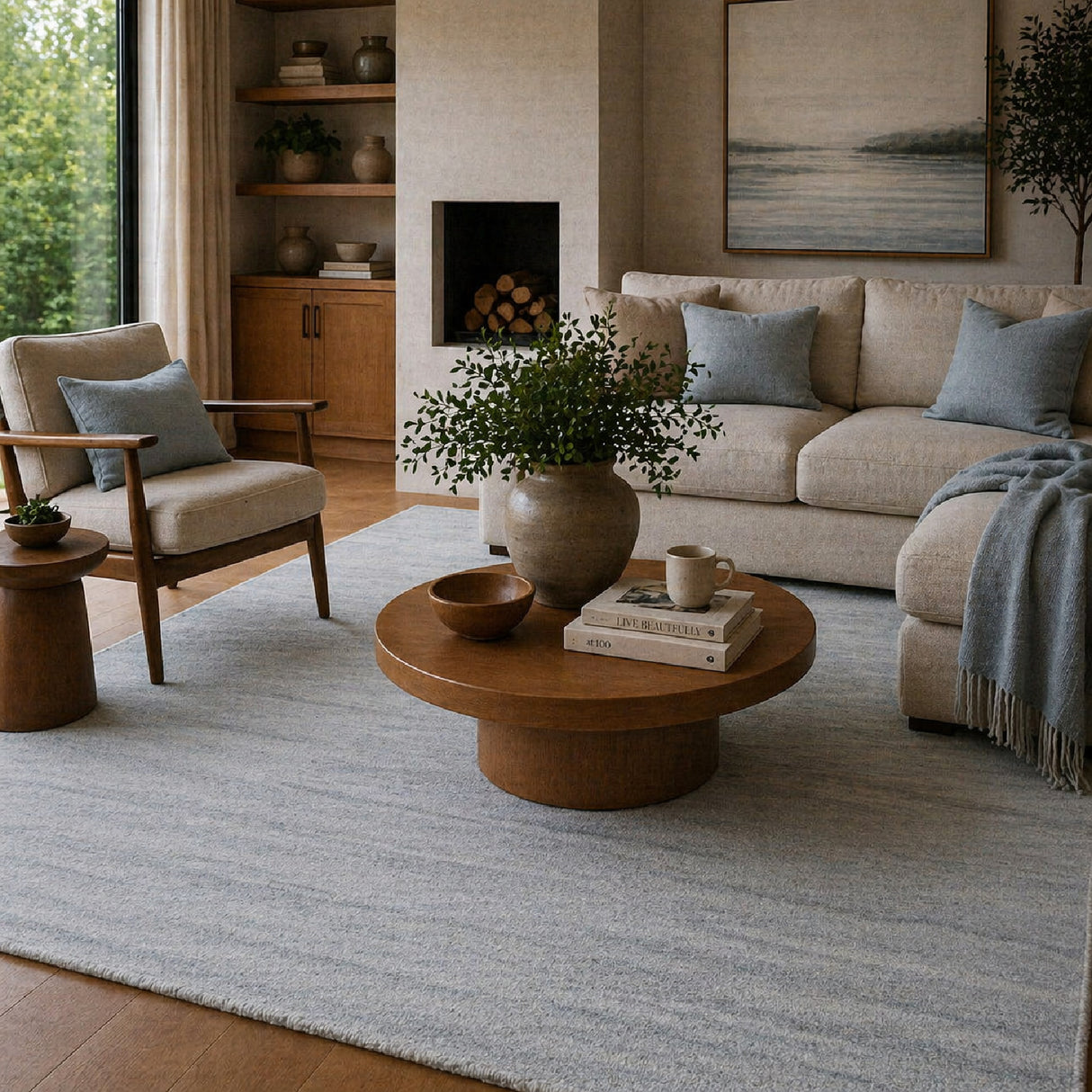 Modern European furniture - Hand-Knotted Wool Fringed Carpet - www.oroa.com