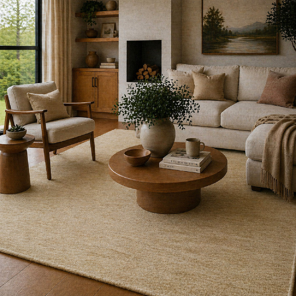 Modern European furniture - Hand-Knotted Wool Fringed Carpet - www.oroa.com